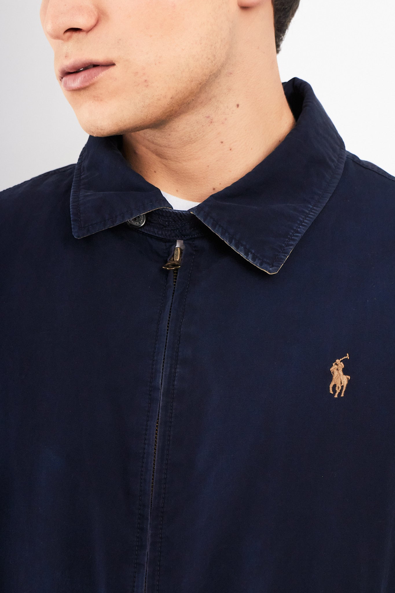 2010 Polo Ralph Lauren Lined Navy Oxford Harrington (M/L)