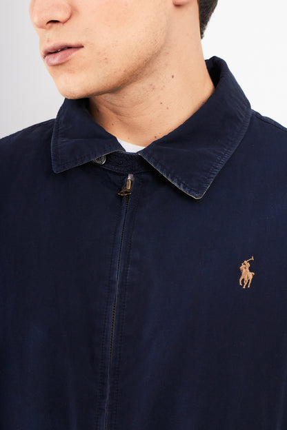 2010 Polo Ralph Lauren Lined Navy Oxford Harrington (M/L)