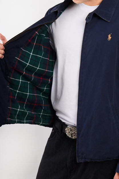 2010 Polo Ralph Lauren Lined Navy Oxford Harrington (M/L)