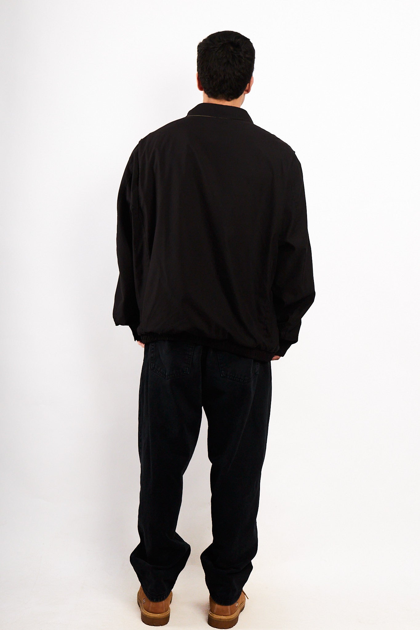 2000 Vintage Polo Ralph Lauren Black Bi-swing Impermeable Harrington (XL/XXL)
