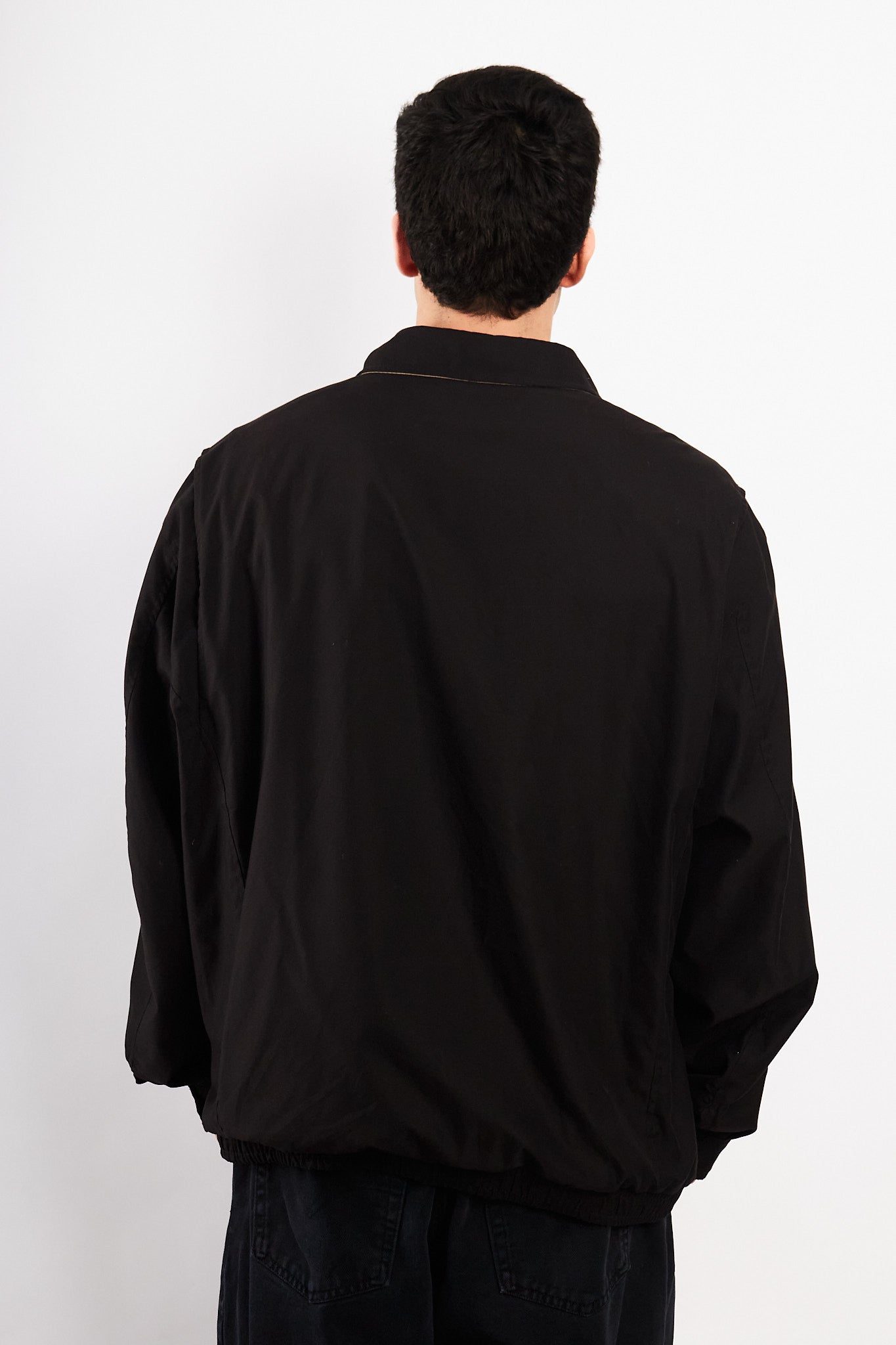 2000 Vintage Polo Ralph Lauren Black Bi-swing Impermeable Harrington (XL/XXL)