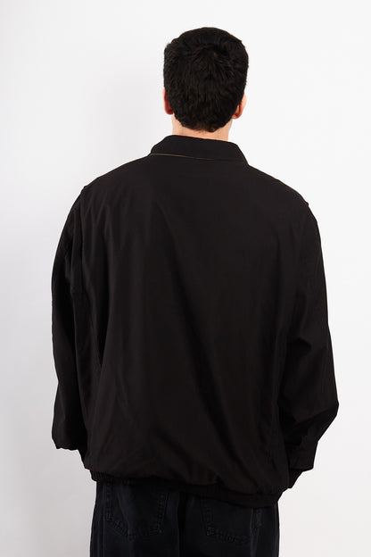 2000 Vintage Polo Ralph Lauren Black Bi-swing Impermeable Harrington (XL/XXL)