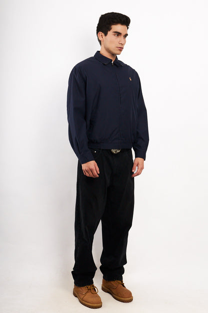 2000 Vintage Polo Ralph Lauren Bi-Swing Navy Impermeable Harrington (M)
