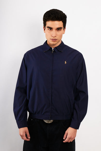 2000 Vintage Polo Ralph Lauren Bi-Swing Navy Impermeable Harrington (M)
