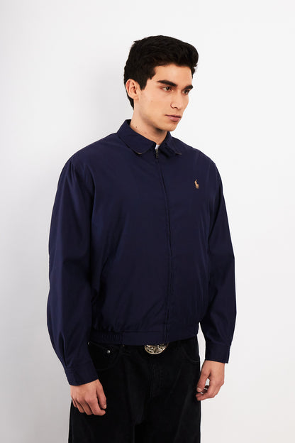 2000 Vintage Polo Ralph Lauren Bi-Swing Navy Impermeable Harrington (M)