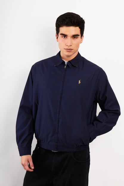 2000 Vintage Polo Ralph Lauren Bi-Swing Navy Impermeable Harrington (M)