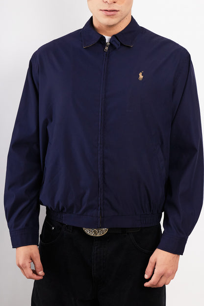 2000 Vintage Polo Ralph Lauren Bi-Swing Navy Impermeable Harrington (M)