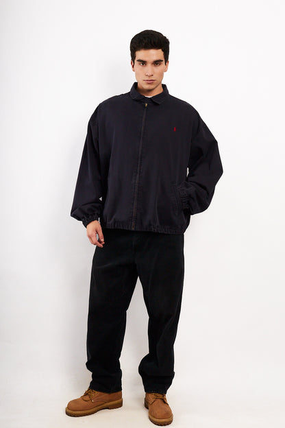 2000 Vintage Polo Ralph Lauren Midnight Blue Harrington (XL)