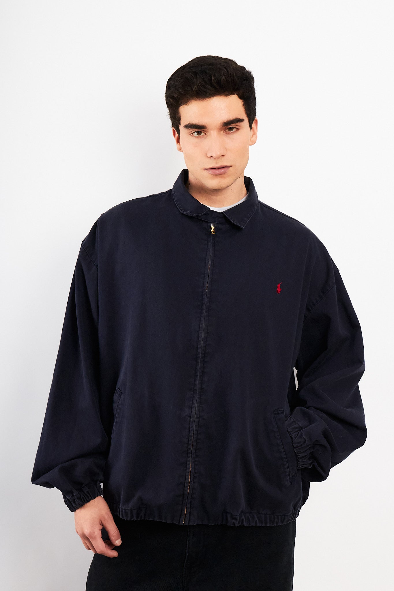 2000 Vintage Polo Ralph Lauren Midnight Blue Harrington (XL)
