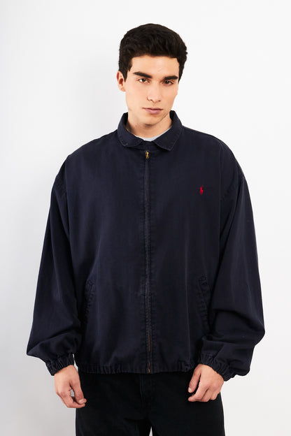 2000 Vintage Polo Ralph Lauren Midnight Blue Harrington (XL)
