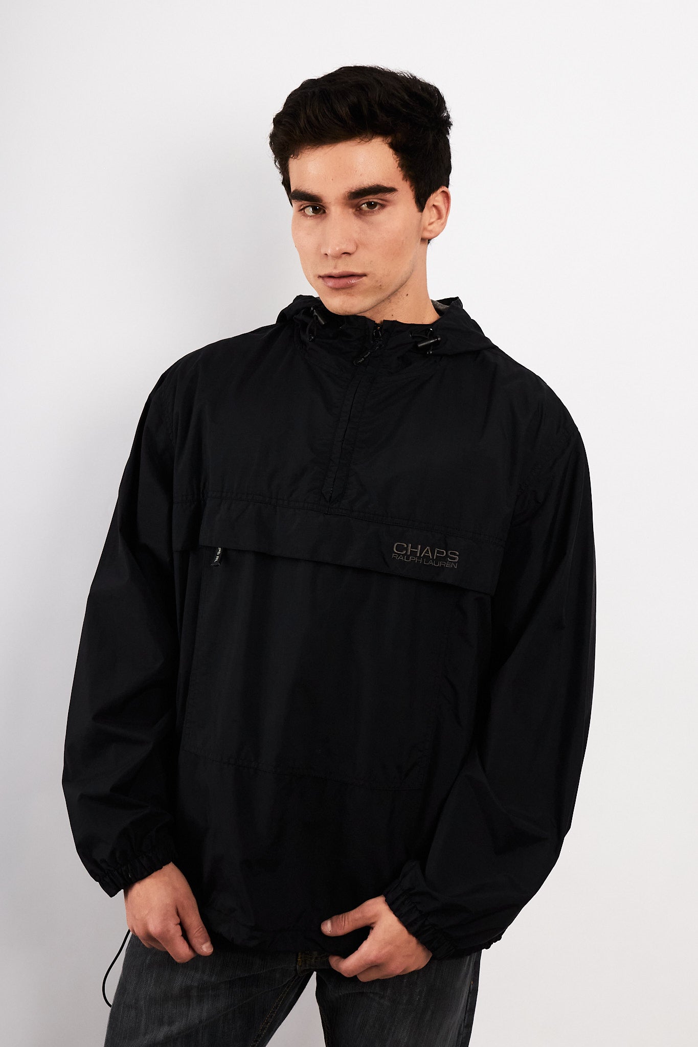 1990 Vintage Chaps Ralph Lauren Black Anorak (M/L)