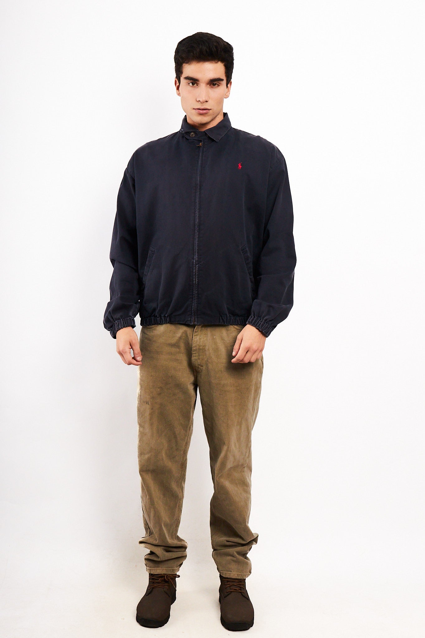 1990 Vintage Polo Ralph Lauren Navy Harrington (M/L)