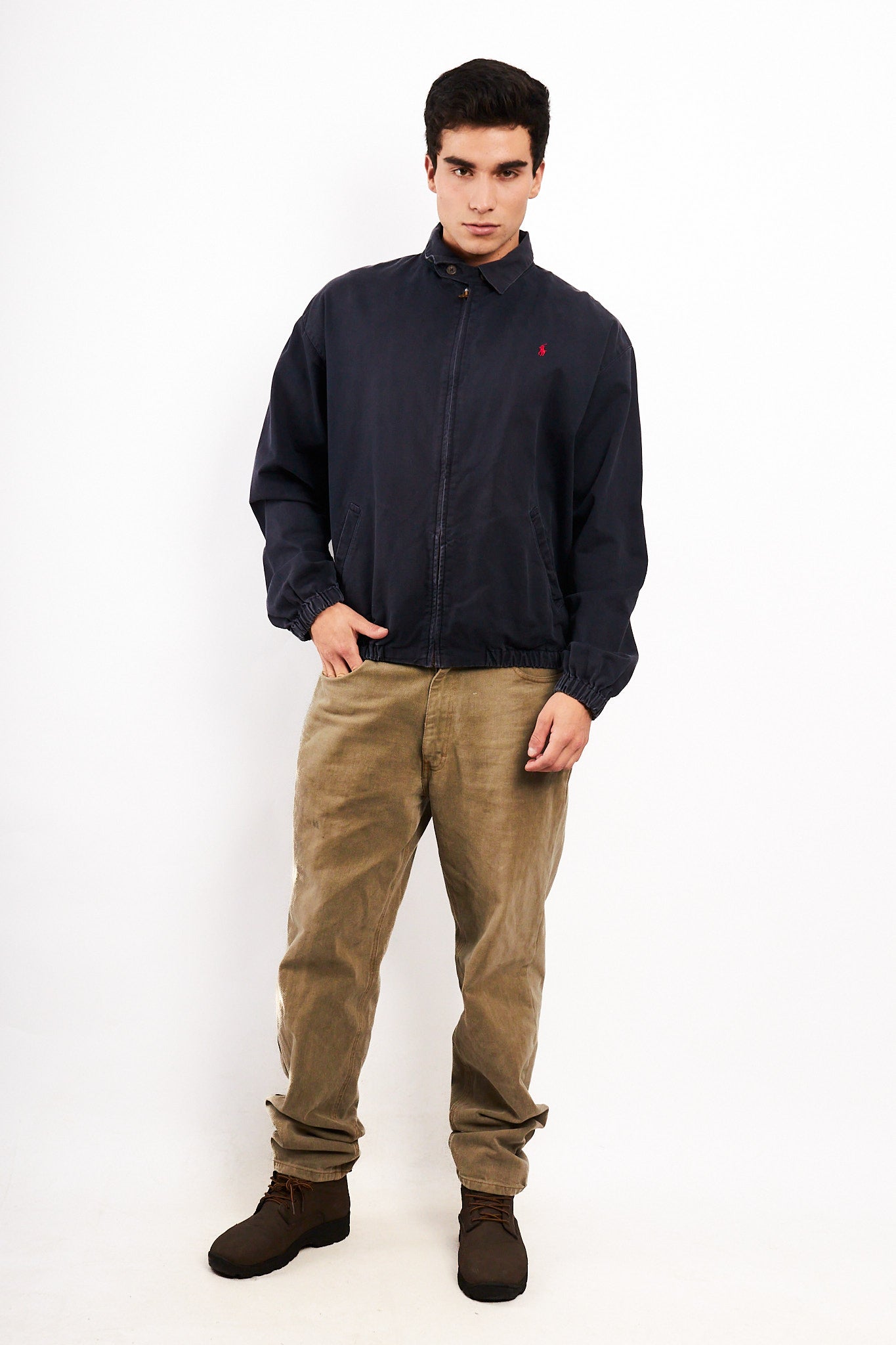1990 Vintage Polo Ralph Lauren Navy Harrington (M/L)