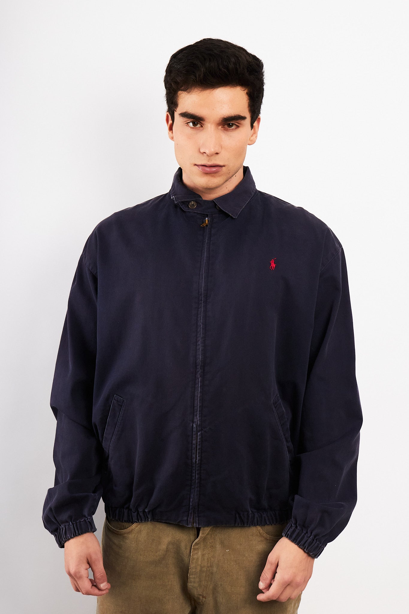 1990 Vintage Polo Ralph Lauren Navy Harrington (M/L)