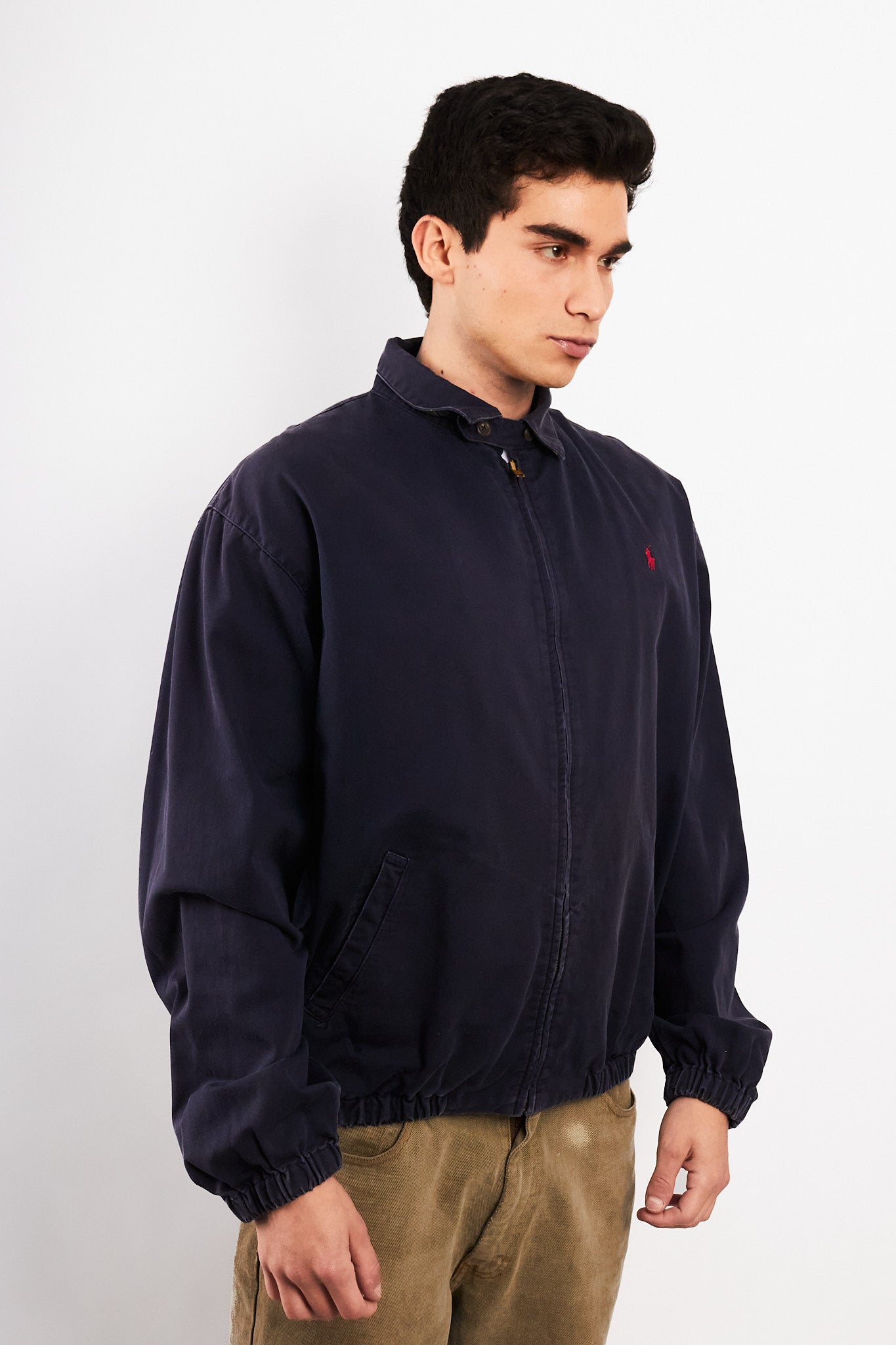 1990 Vintage Polo Ralph Lauren Navy Harrington (M/L)