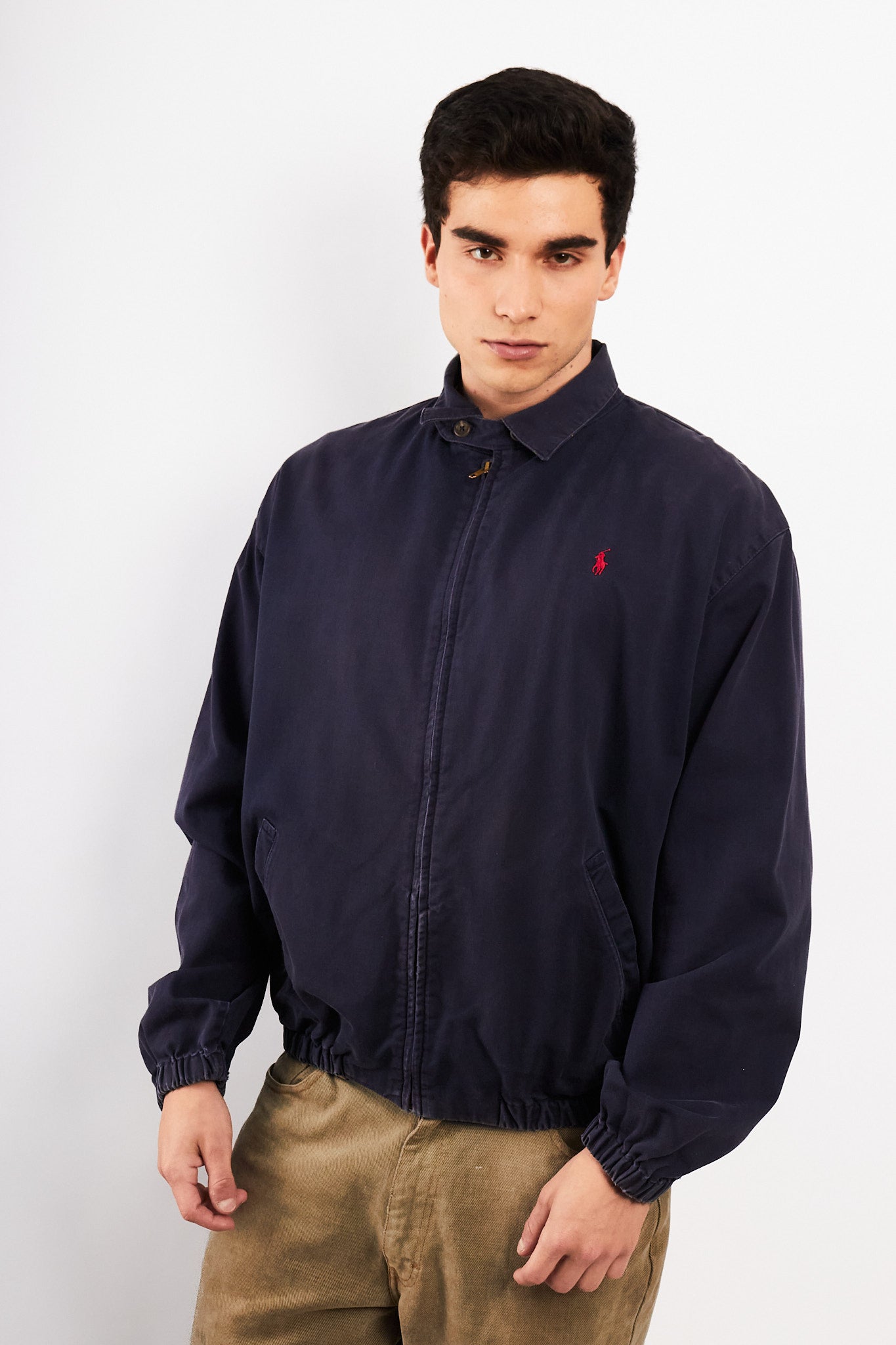 1990 Vintage Polo Ralph Lauren Navy Harrington (M/L)