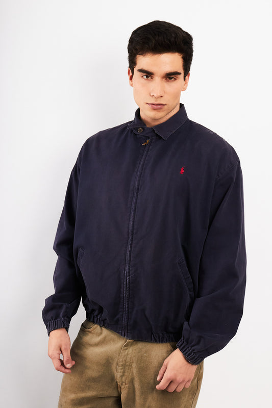 1990 Vintage Polo Ralph Lauren Navy Harrington (M/L)