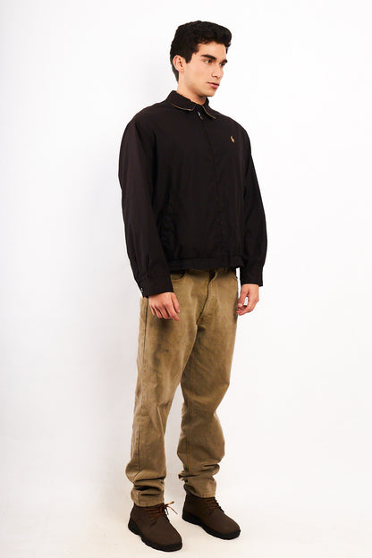 2000 Vintage Polo Ralph Lauren Black Bi-Swing Impermeable Harrington (M)