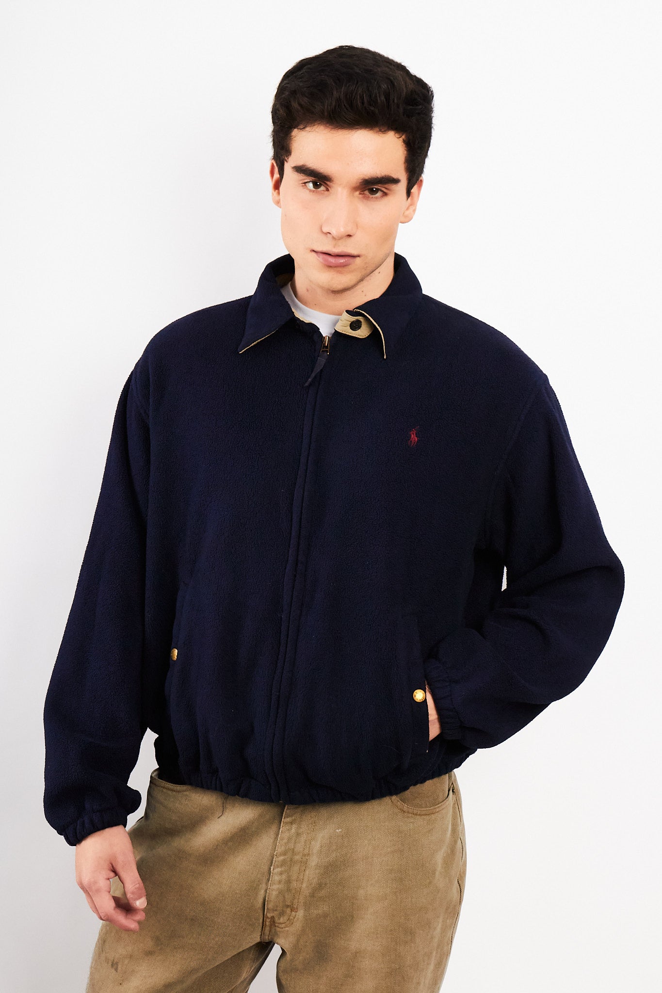 2000 Vintage Polo Ralph Lauren Fleece Harrington (M/L)