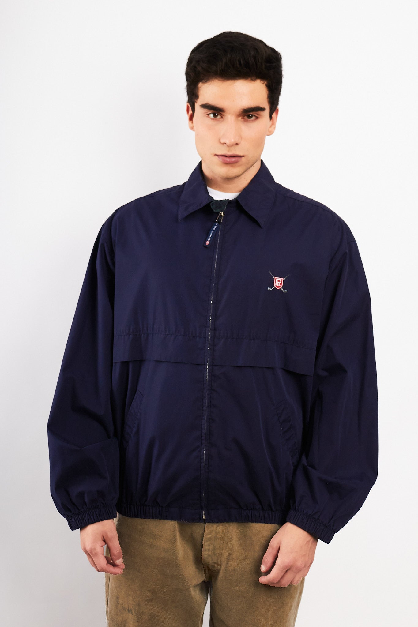 1990 Vintage Chaps Ralph Lauren Golf Navy Harrington (L)