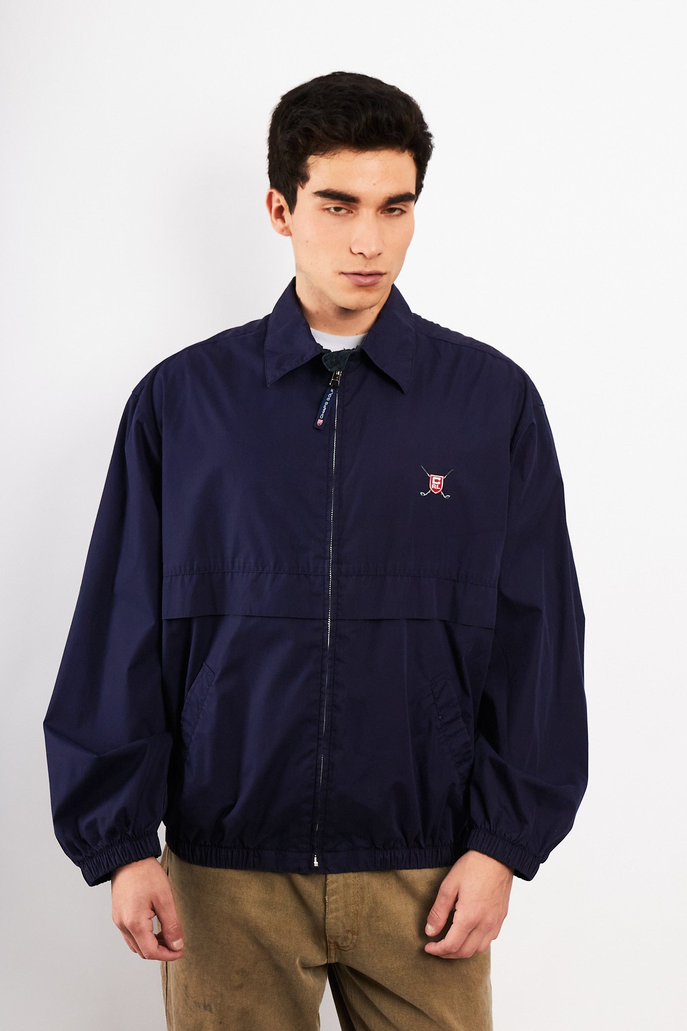 1990 Vintage Chaps Ralph Lauren Golf Navy Harrington (L)