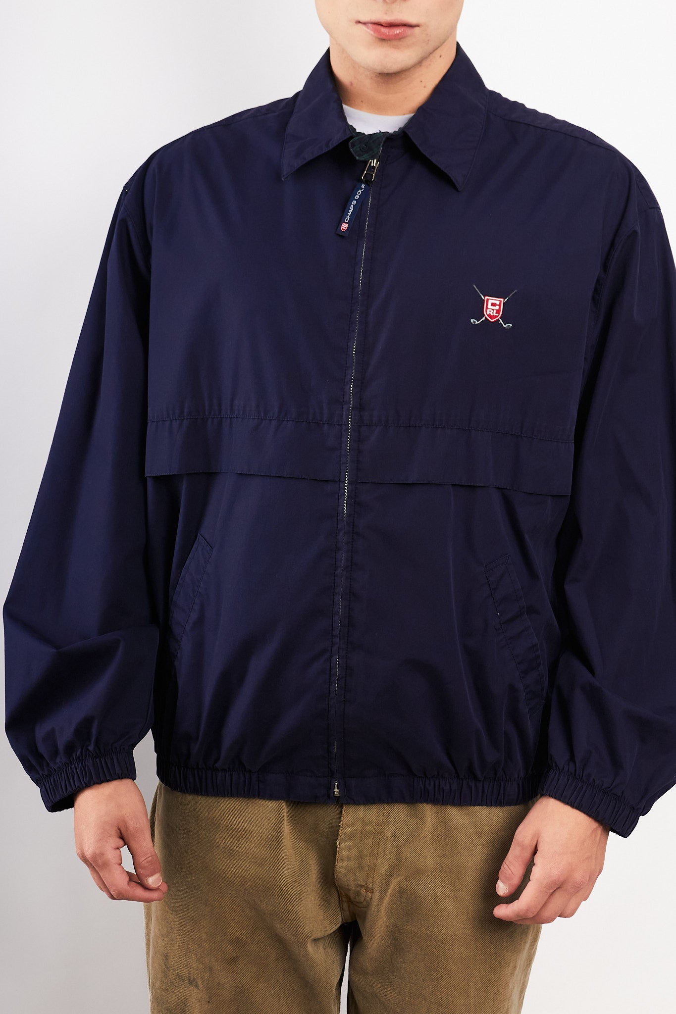 1990 Vintage Chaps Ralph Lauren Golf Navy Harrington (L)