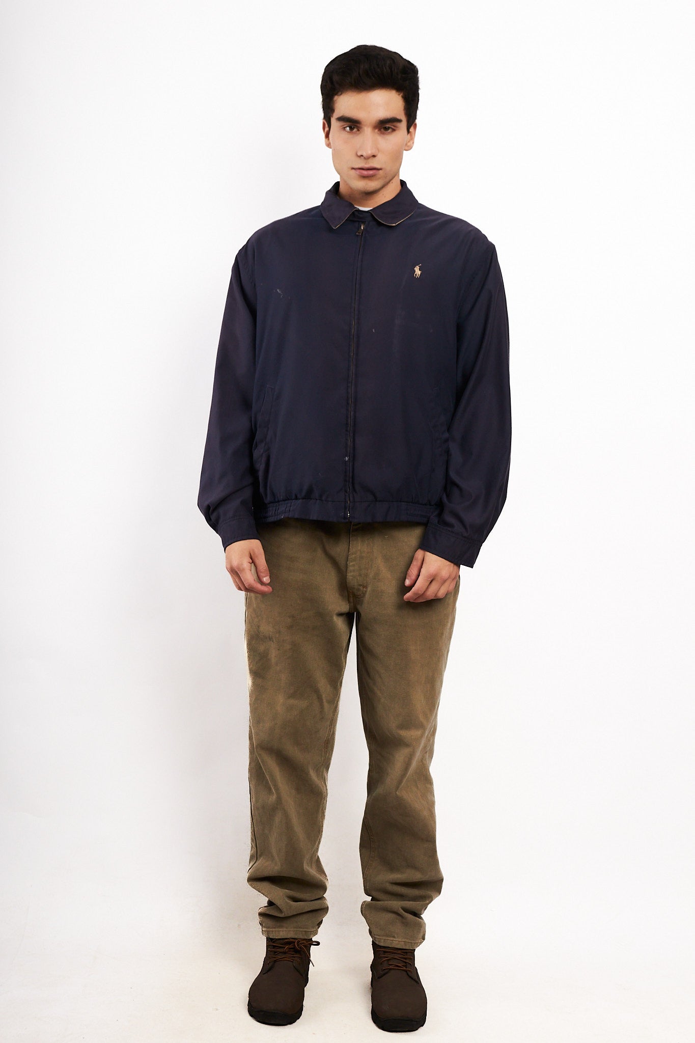 2000 Vintage Polo Ralph Lauren Navy Bi-swing Harrington (M/L)