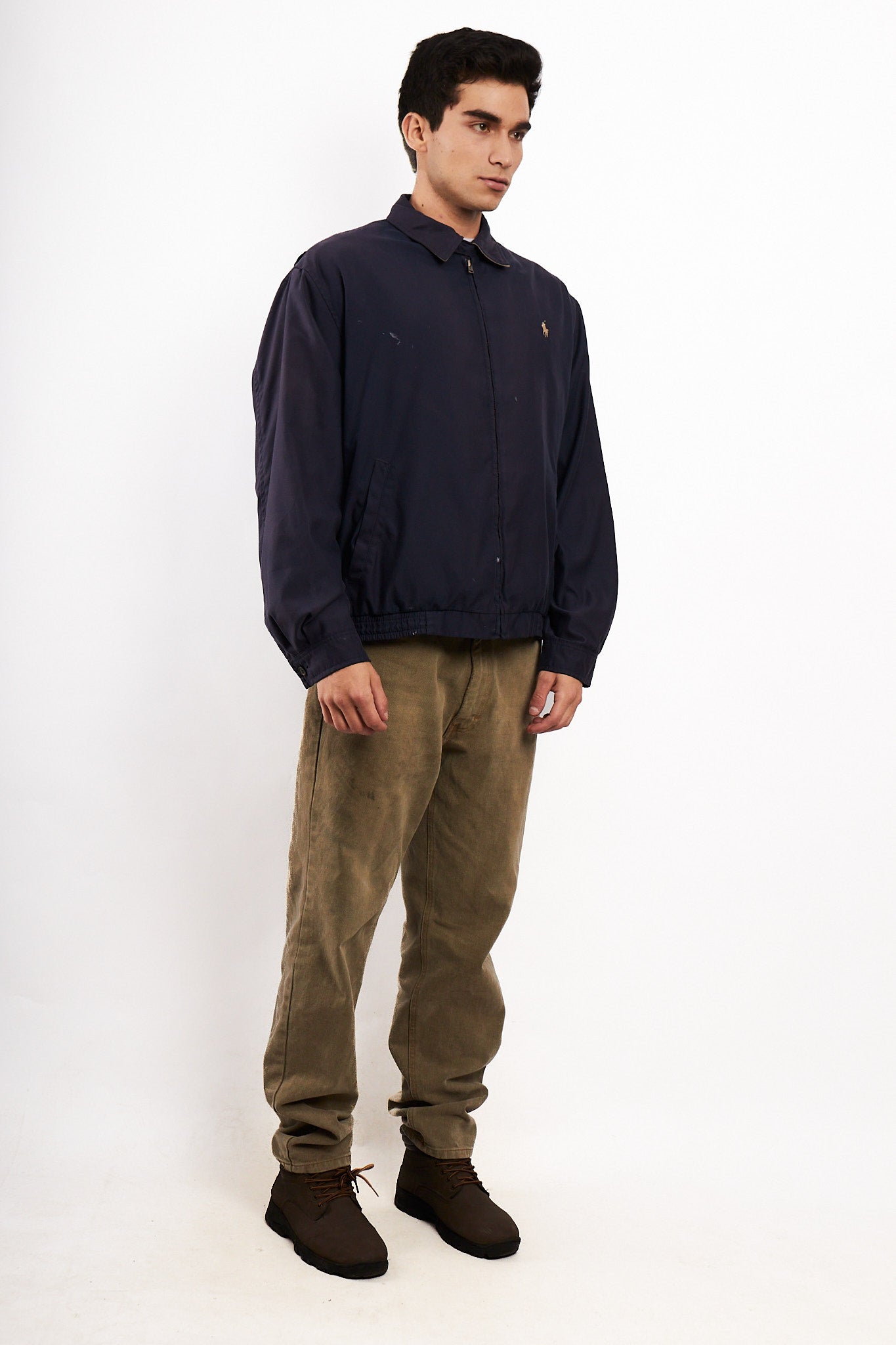 2000 Vintage Polo Ralph Lauren Navy Bi-swing Harrington (M/L)