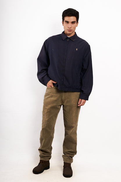 2000 Vintage Polo Ralph Lauren Navy Bi-swing Harrington (M/L)