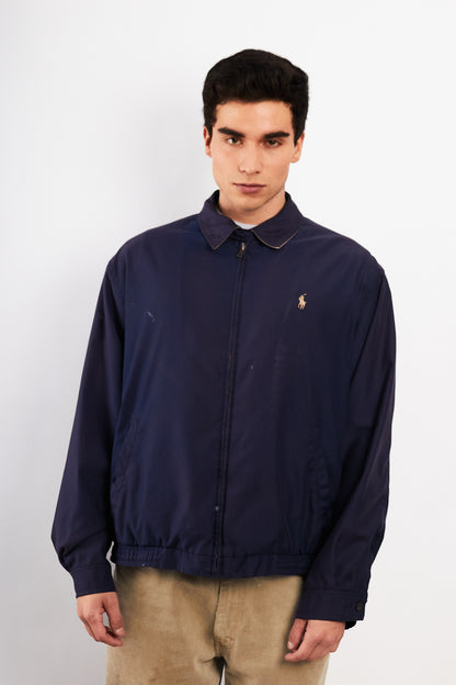 2000 Vintage Polo Ralph Lauren Navy Bi-swing Harrington (M/L)