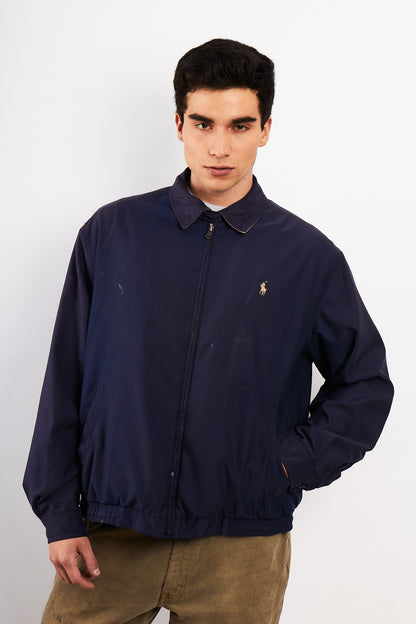 2000 Vintage Polo Ralph Lauren Navy Bi-swing Harrington (M/L)