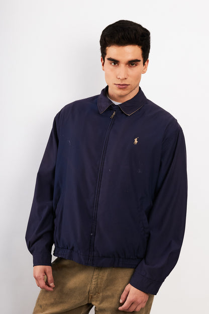 2000 Vintage Polo Ralph Lauren Navy Bi-swing Harrington (M/L)