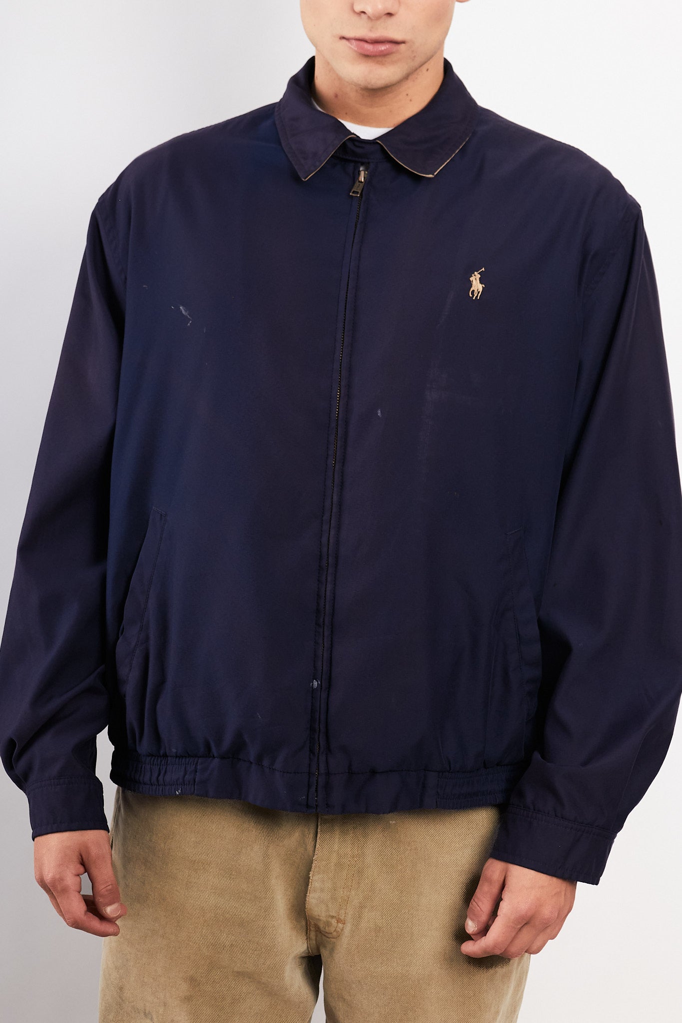 2000 Vintage Polo Ralph Lauren Navy Bi-swing Harrington (M/L)