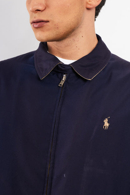 2000 Vintage Polo Ralph Lauren Navy Bi-swing Harrington (M/L)