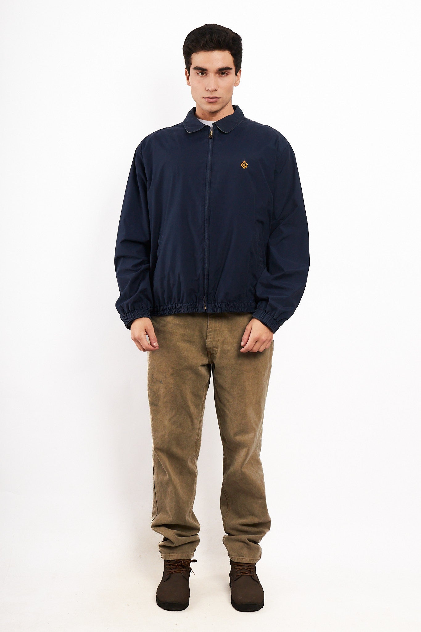 2000 Vintage Ralph Lauren Navy Emblem Harrington (L/XL)