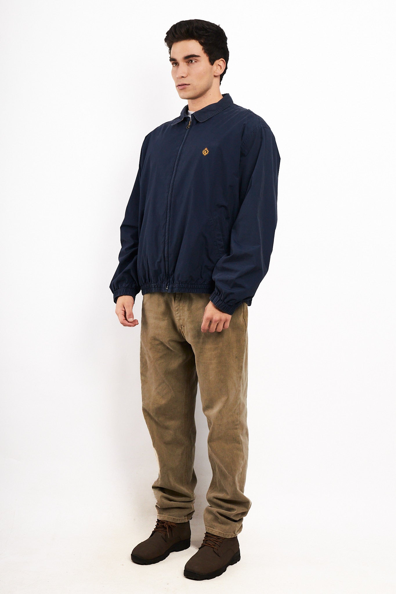 2000 Vintage Ralph Lauren Navy Emblem Harrington (L/XL)