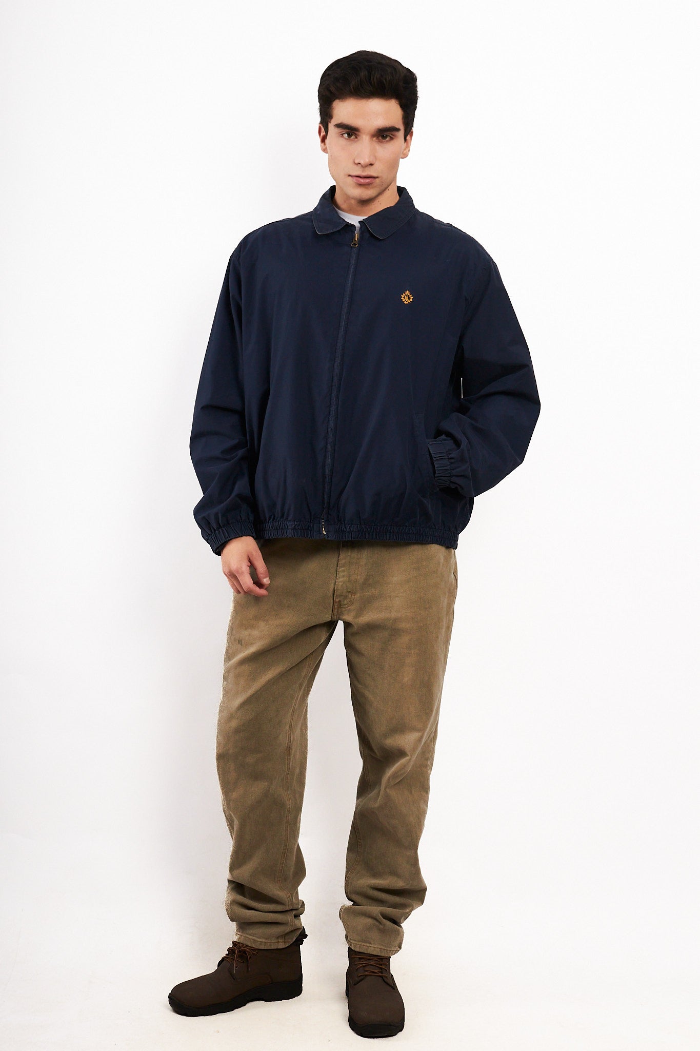 2000 Vintage Ralph Lauren Navy Emblem Harrington (L/XL)