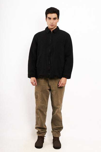 2000 Vintage Polo Ralph Lauren Charcoal Gray Wool Harrington (M/L)