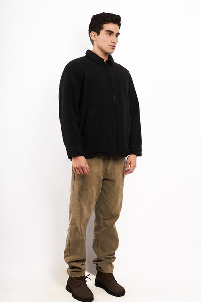 2000 Vintage Polo Ralph Lauren Charcoal Gray Wool Harrington (M/L)