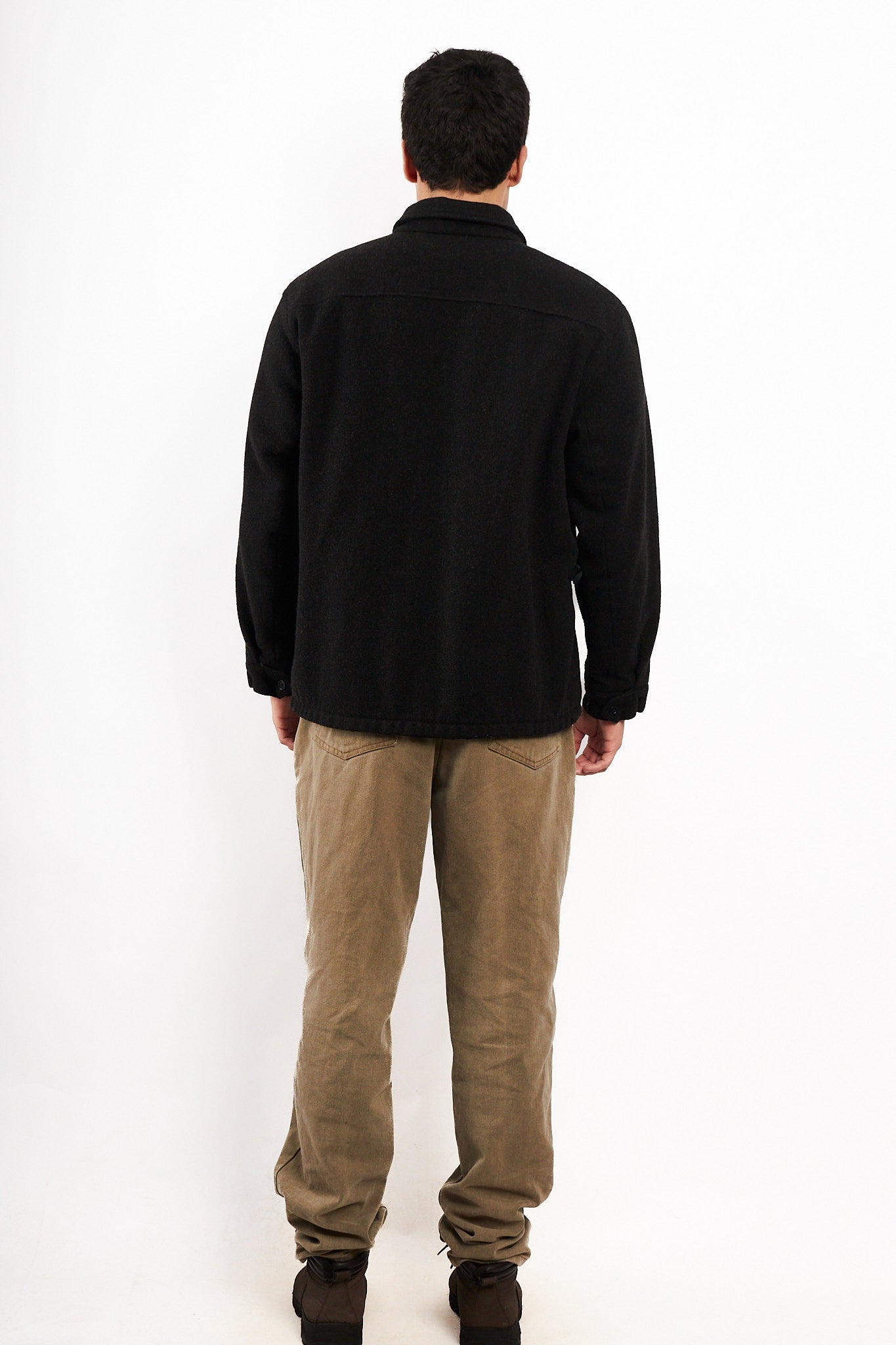 2000 Vintage Polo Ralph Lauren Charcoal Gray Wool Harrington (M/L)