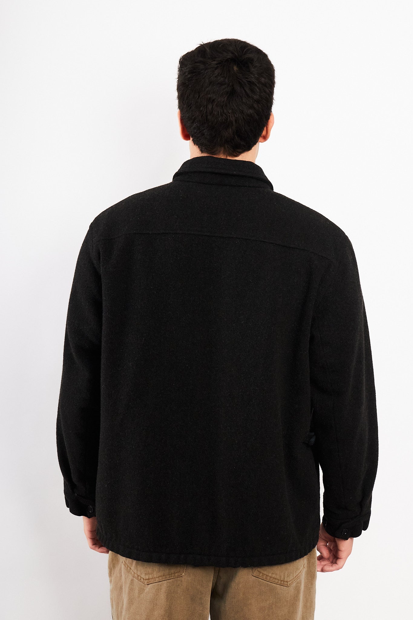 2000 Vintage Polo Ralph Lauren Charcoal Gray Wool Harrington (M/L)