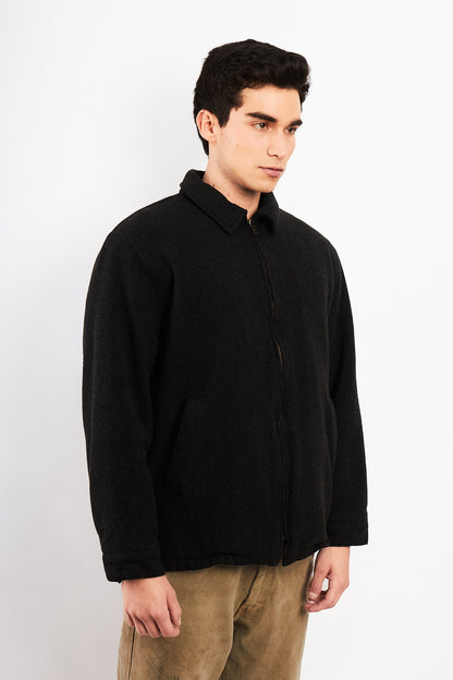 2000 Vintage Polo Ralph Lauren Charcoal Gray Wool Harrington (M/L)
