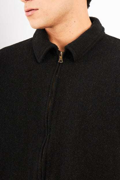 2000 Vintage Polo Ralph Lauren Charcoal Gray Wool Harrington (M/L)
