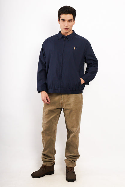 2000 Vintage Polo Ralph Lauren Navy Bi-Swing Impermeable Harrington (M/L)