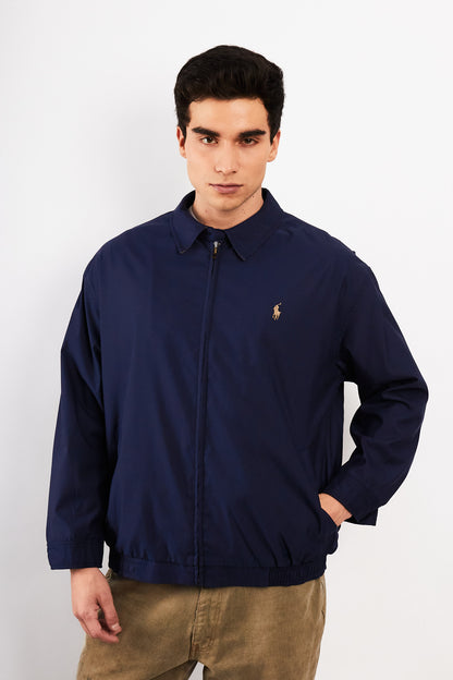 2000 Vintage Polo Ralph Lauren Navy Bi-Swing Impermeable Harrington (M/L)