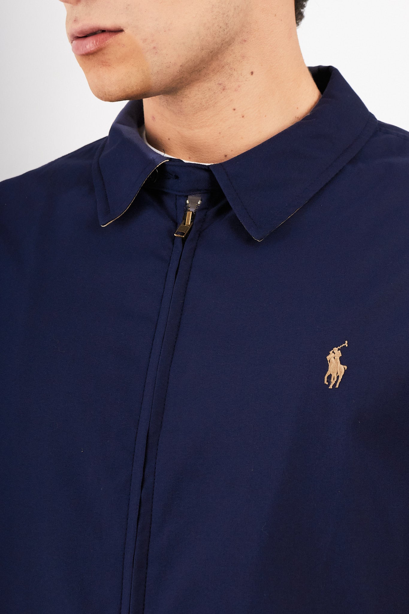 2000 Vintage Polo Ralph Lauren Navy Bi-Swing Impermeable Harrington (M/L)