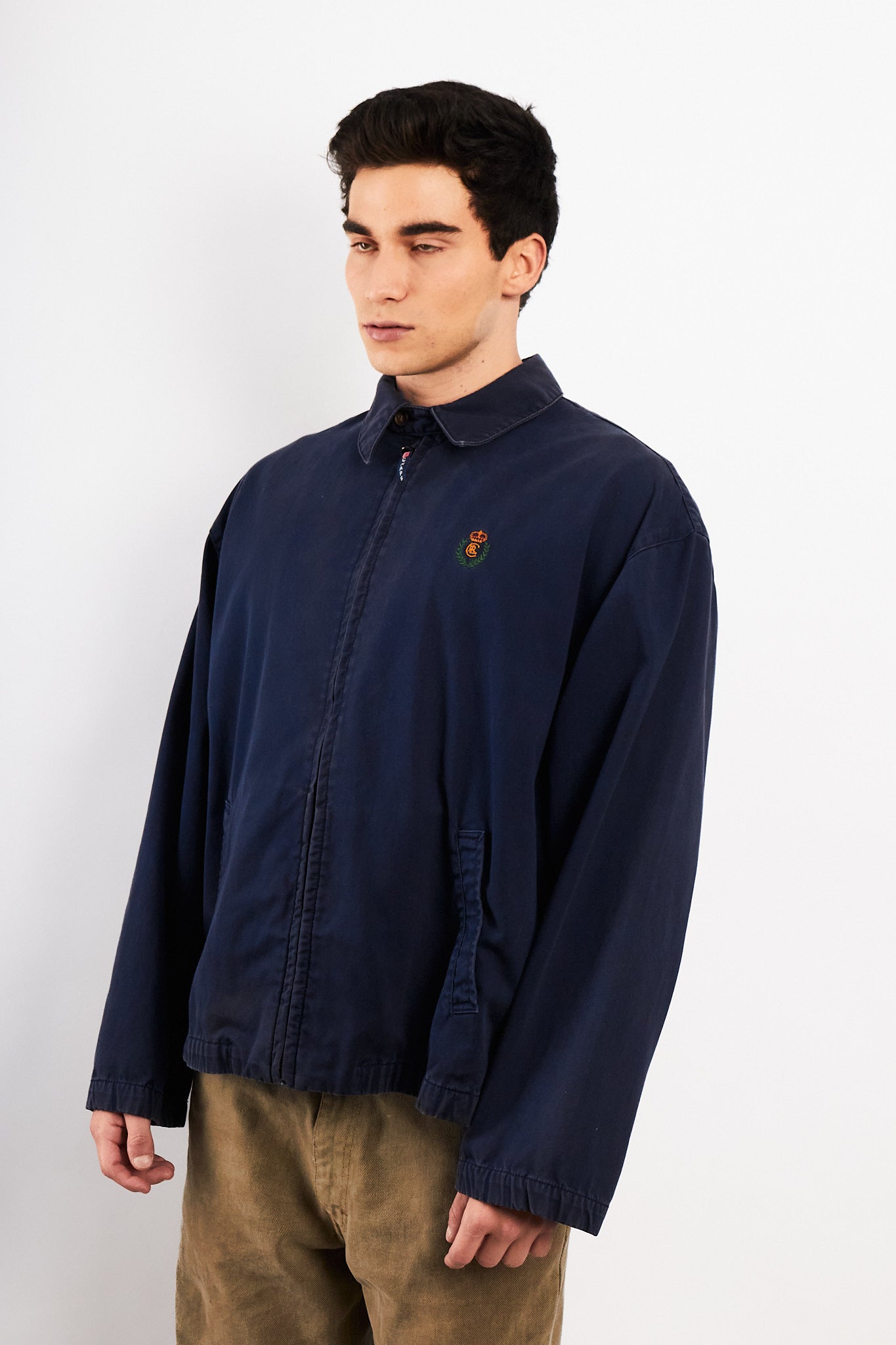 1990 Vintage Chaps Ralph Lauren Navy Harrington (L)