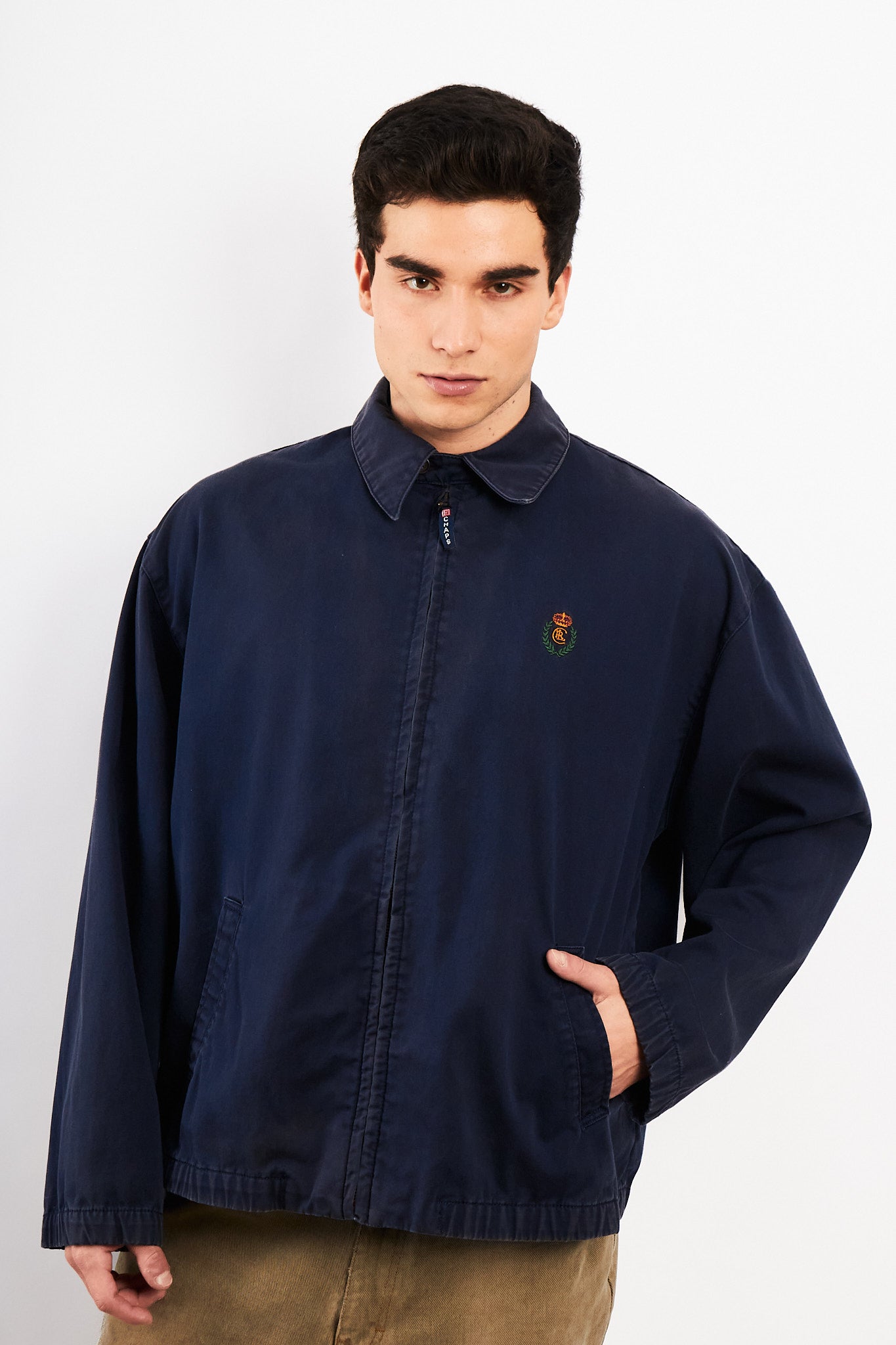 1990 Vintage Chaps Ralph Lauren Navy Harrington (L)