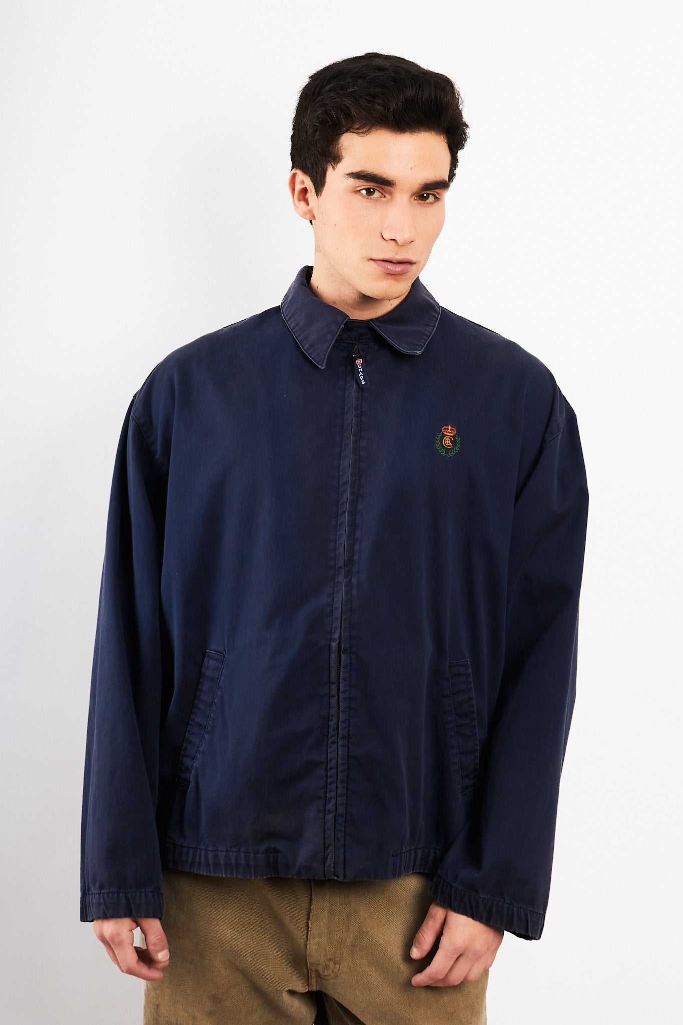 1990 Vintage Chaps Ralph Lauren Navy Harrington (L)