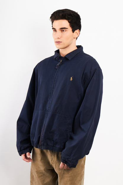 2000 Vintage Polo Ralph Lauren Lined Navy Harrington (L/XL)
